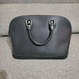 Louis Vuitton black Alma medium handbag